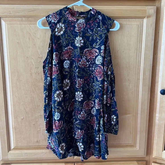 angie blue floral dress Angie Dress in Blue Cheetah